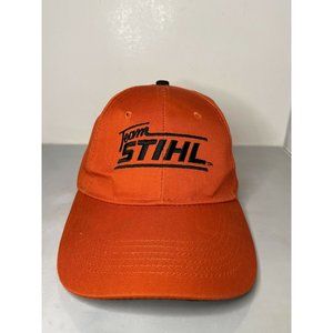 Team Stihl Orange Ball Cap Embroidered Chainsaw Power Equipment Shop Snap Back